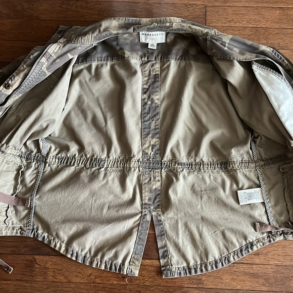 Olive Green Camo Military Cotton Anorak Jacket Coat - Picture 9 of 15